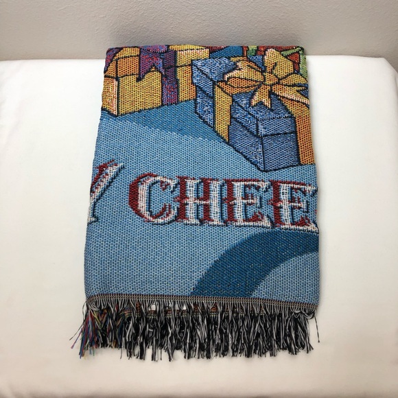 Disney Mickey Mouse Made USA Holiday Cheer Woven Tapestry Throw 48x60 Inch - Picture 2 of 8